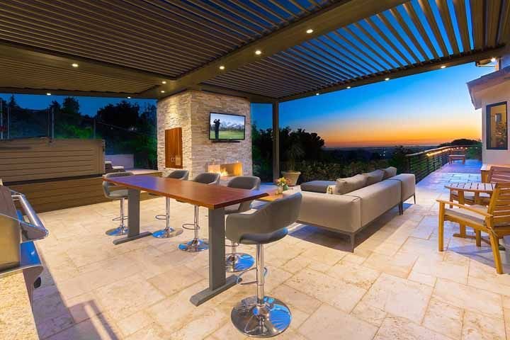 Motorized pergolas - Remote-controlled, transforming your patio into a versatile retreat.