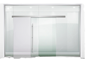 Frameless glass partitions - modern, open design for flexible and stylish room separation.